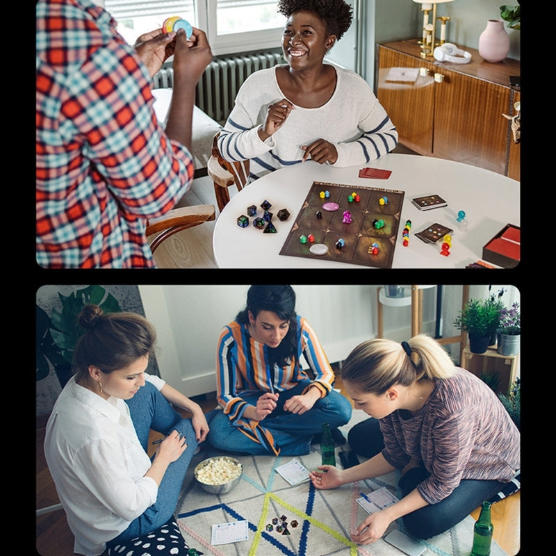 Electronic Dice Set | Rechargeable | 7-pc set of Polyhedral RPG dice