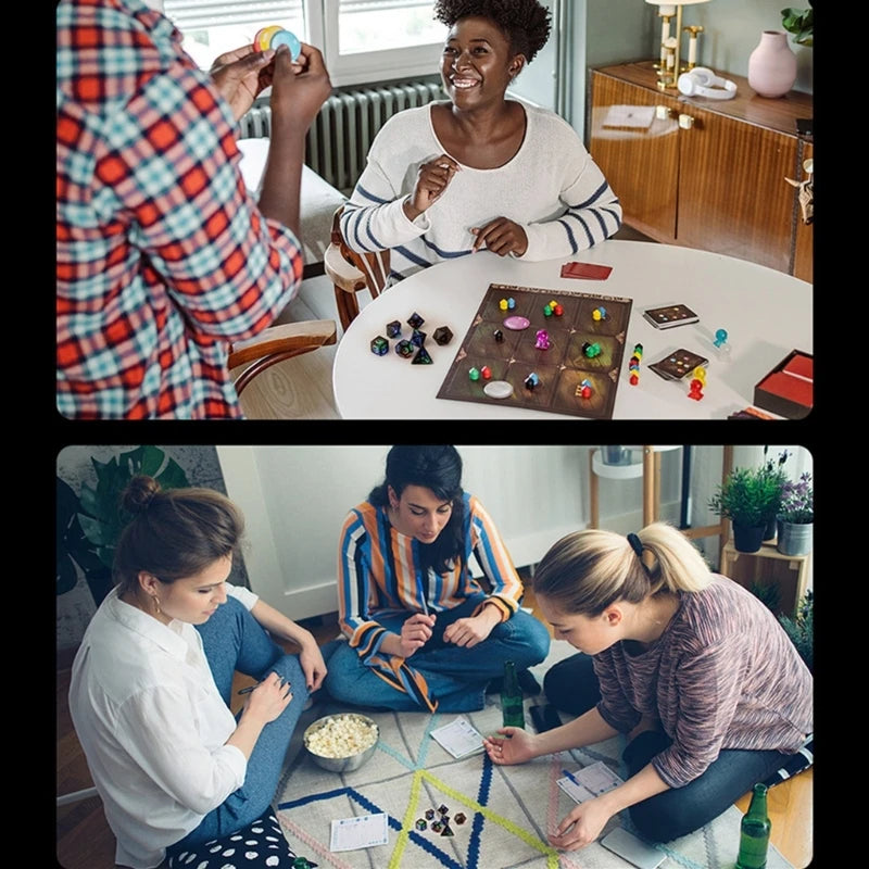 Electronic Dice Set | Rechargeable | 7-pc set of Polyhedral RPG dice