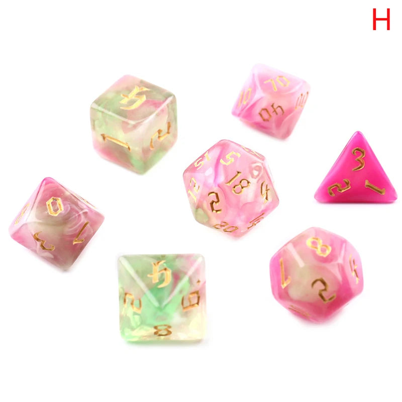 Two-Tone Swirl Dice Sets | Multiple Colorways | 7pc Polyhedral Sets