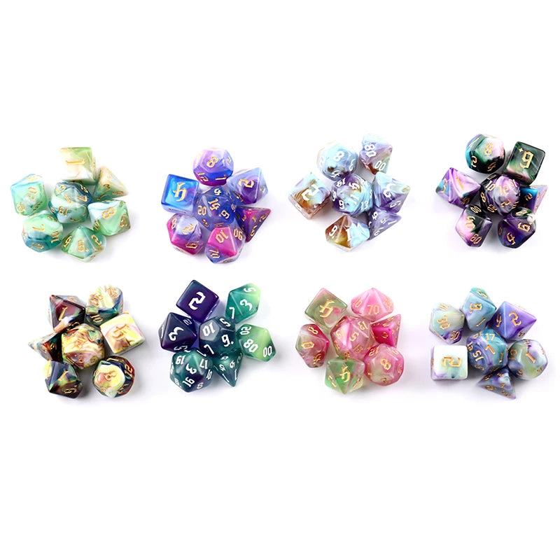 Two-Tone Swirl Dice Sets | Multiple Colorways | 7pc Polyhedral Sets