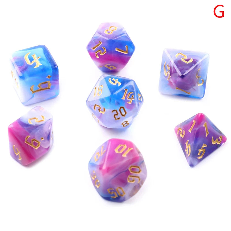 Two-Tone Swirl Dice Sets | Multiple Colorways | 7pc Polyhedral Sets