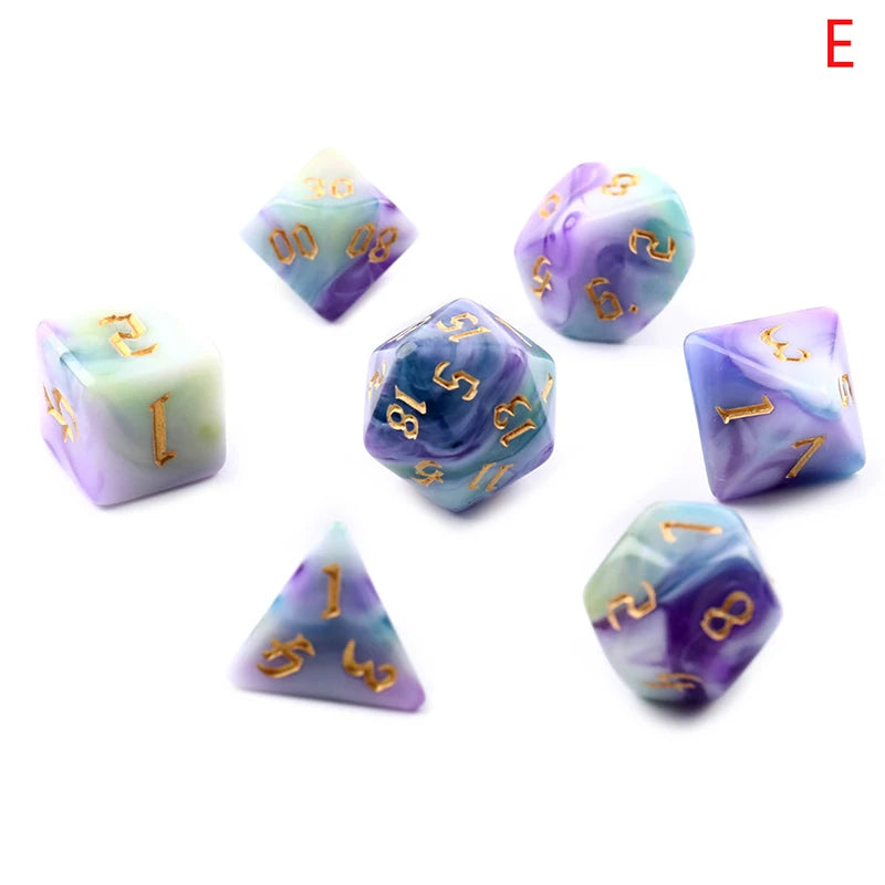 Two-Tone Swirl Dice Sets | Multiple Colorways | 7pc Polyhedral Sets