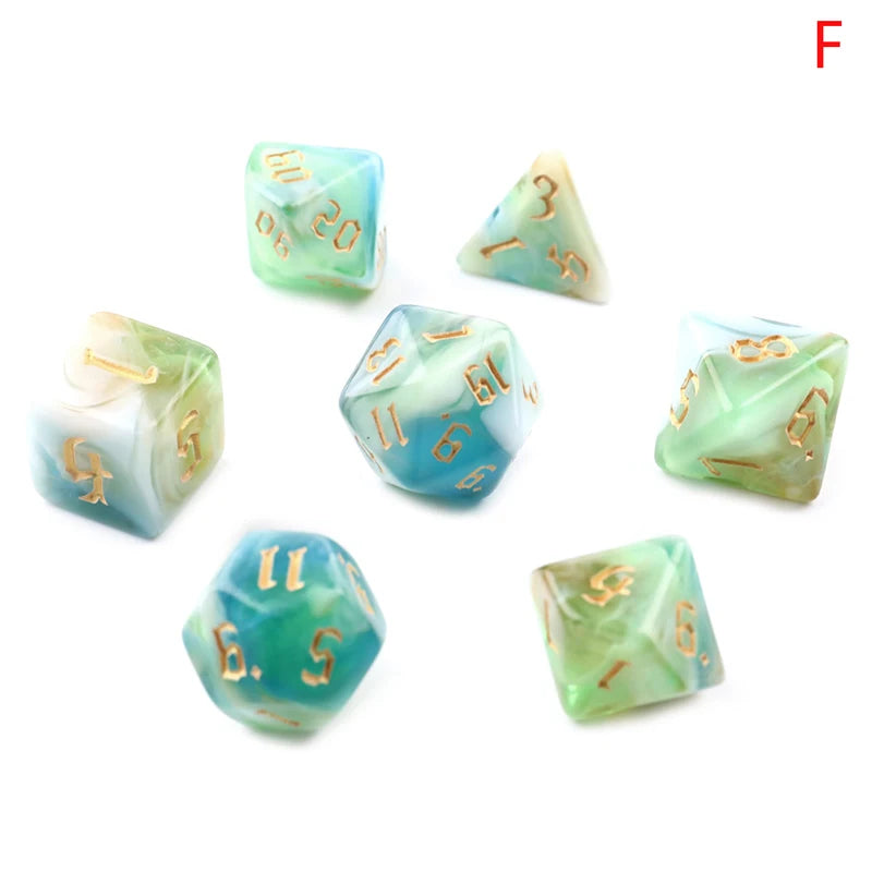 Two-Tone Swirl Dice Sets | Multiple Colorways | 7pc Polyhedral Sets